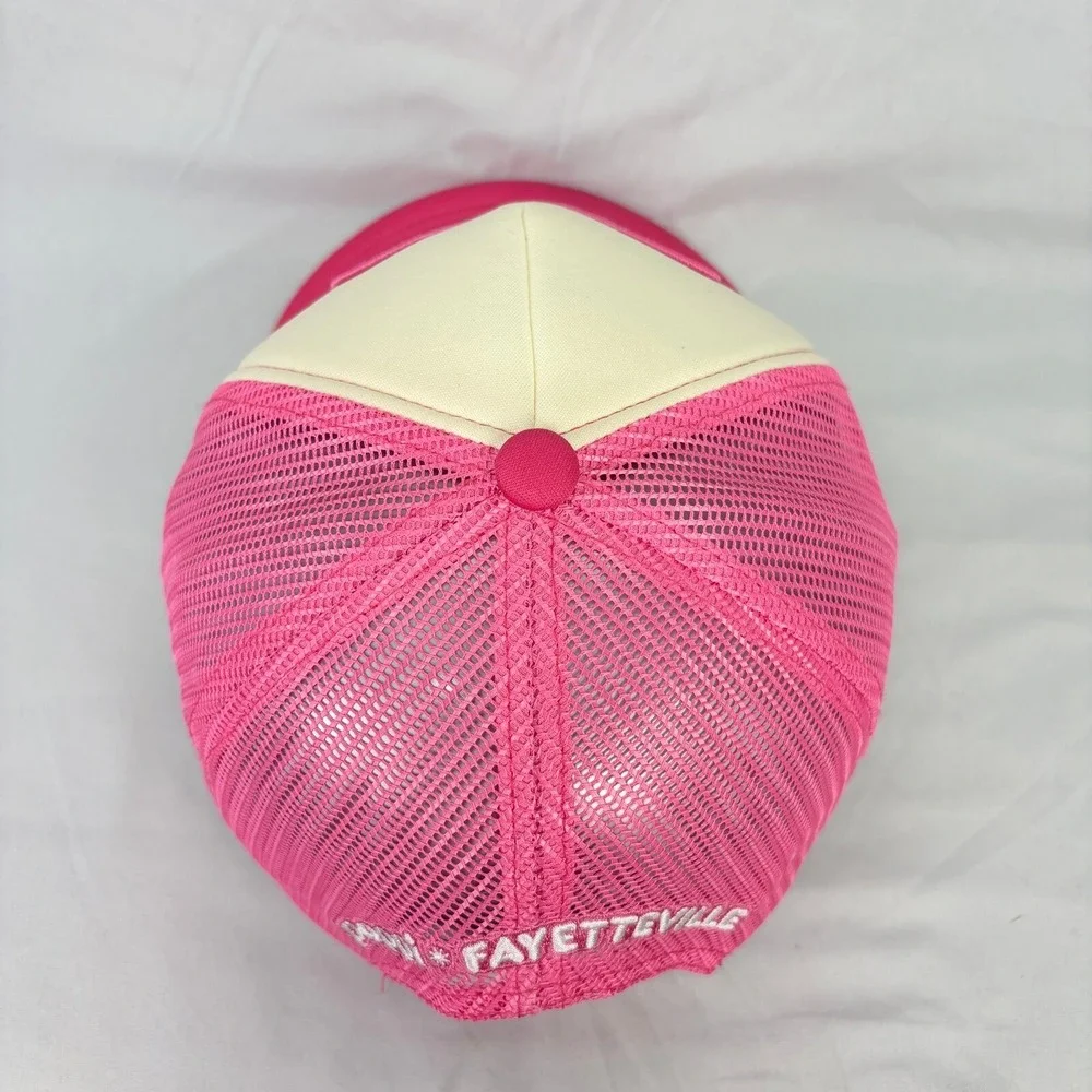 Poppi Trucker Hat Major Flavor Tour Unisex OS Pink Cream Snapback Cap